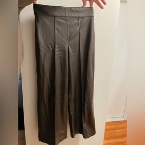 Zara high waisted size zipper faux leather pants